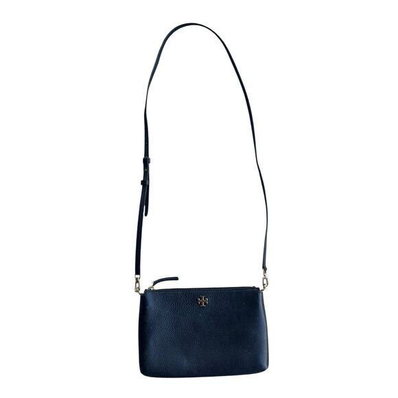 Tory Burch Kira Black Pebbled Leather Crossbody - Picture 1 of 8